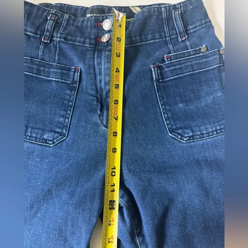 Maeve by Anthropologie Wide-Leg Cropped Denim Pants Size 30 Dark Wash - Picture 11 of 14